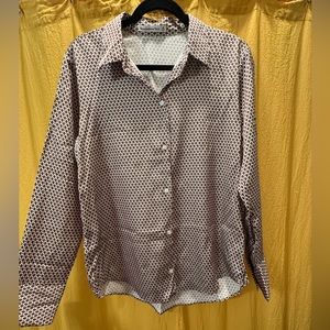 Abercrombie Long Sleeve Silk Button Up Shirt (Size M)
